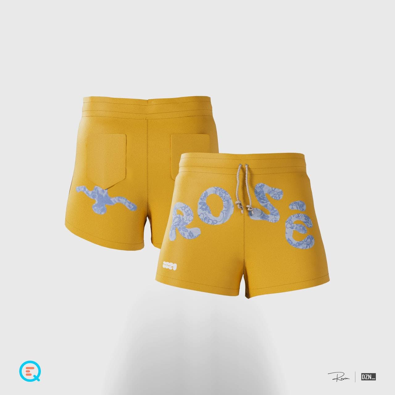 DZN_x rapta rosé rubberman short