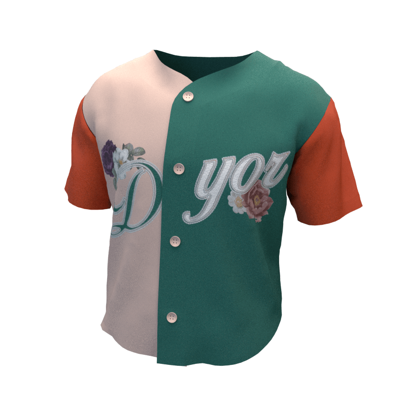 Baseball Shirt Flowers